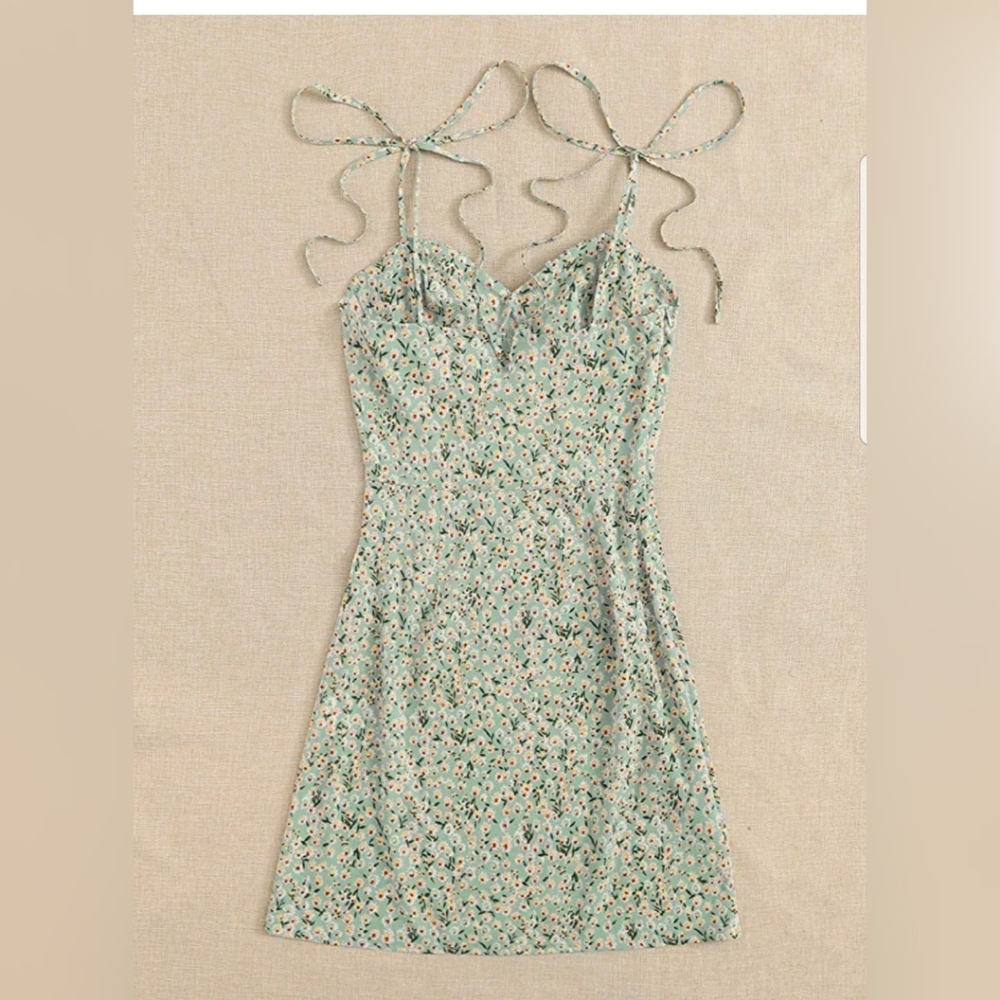 🌨Women's Summer Tie Strap Ditsy Floral - Picture 2 of 5